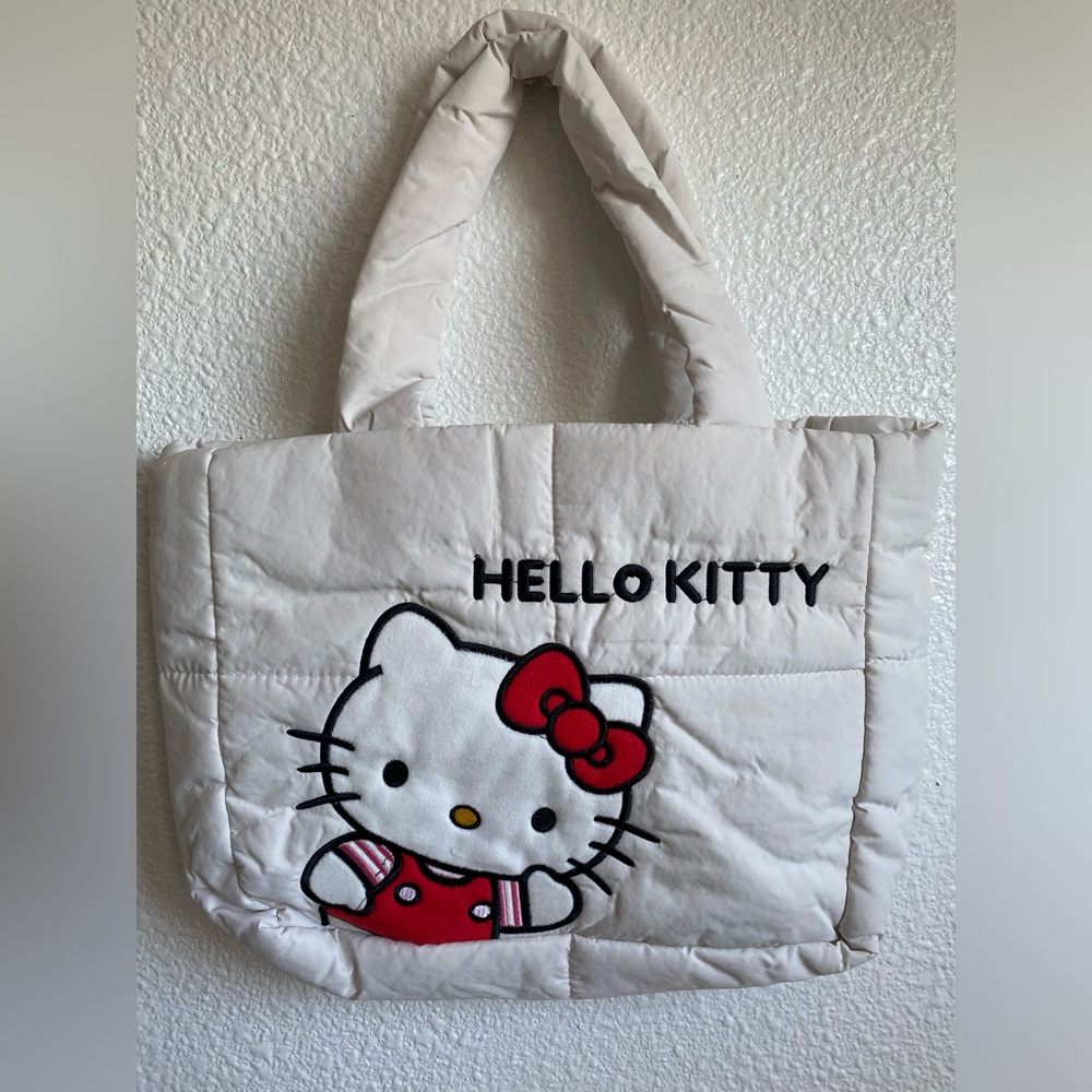 Quilted hello kitty tote bag